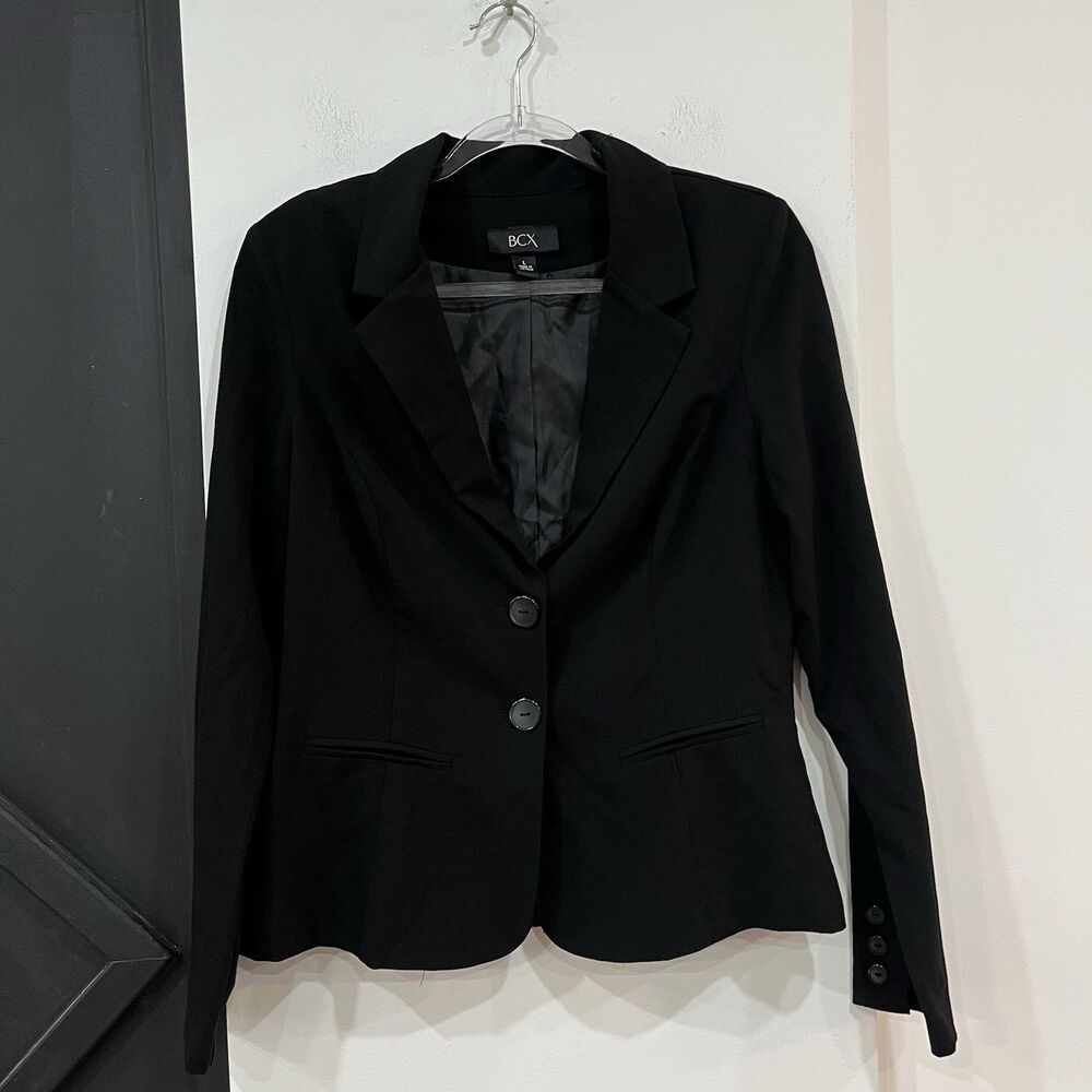 Juniors Black BCX Black Blazer Size Large Career Office